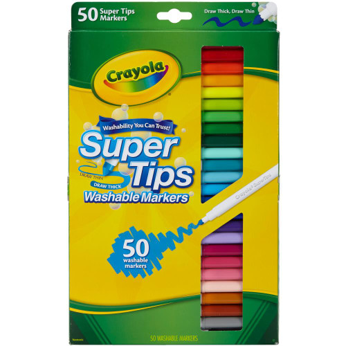 Crayola Super Tips Washable Markers - Set of 50