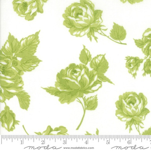 Moda Fabric - Smitten - Bonnie & Camille - Rosy Cream Green #55170 26