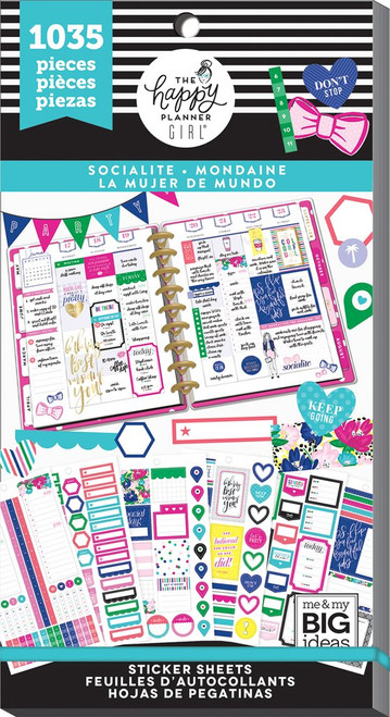 Me and My Big Ideas - The Happy Planner - Value Pack Stickers - Socialite (#1035)