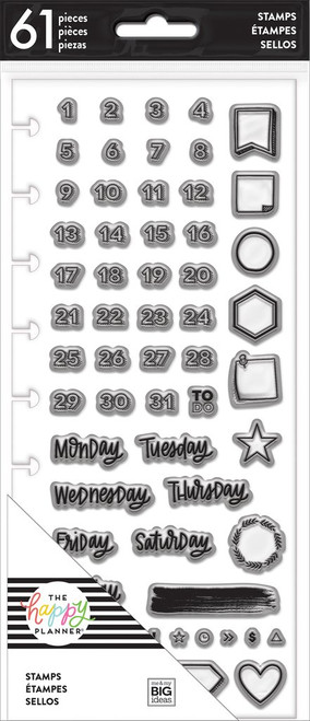 Me and My Big Ideas - The Happy Planner - Clear Stamps - Days & Numbers