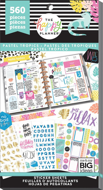 Me and My Big Ideas - The Happy Planner - Value Pack Stickers - Pastel Tropics (#560)