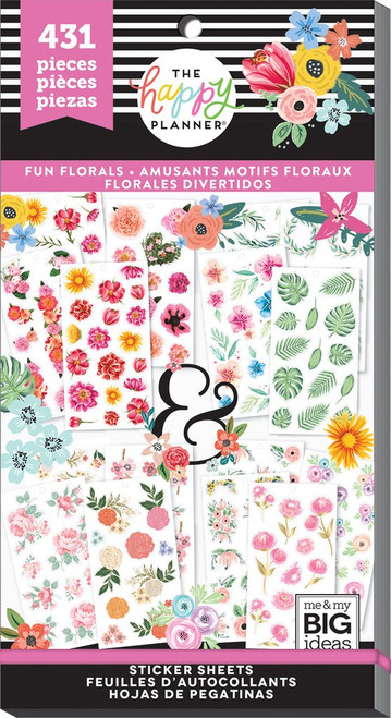 Me and My Big Ideas - The Happy Planner - Value Pack Stickers - Fun Florals (#431)