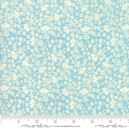 Moda Fabric - Cheeky - Urban Chiks - Blue Raspberry Ditzy #31145  14