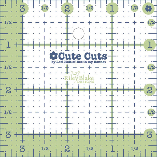 Lori Holt - Cute Cuts Ruler - 3-1/2in x 3-1/2in