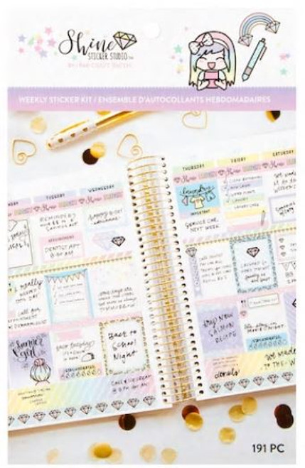 Craft Smith - Shine Sticker Studio - Sticker Book - Weekly Sticker Kit - Diamonds