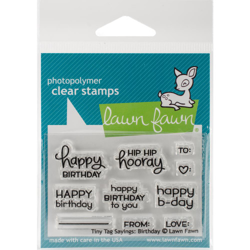 Lawn Fawn Clear Stamps - Tiny Tag Sayings Birthday