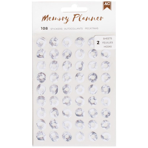 American Crafts - Memory Planner - Hole Reinforcer Stickers