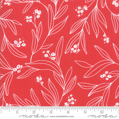 Moda Fabric - Little Tree - Lella Boutique - Mistletoe Red #5092 23