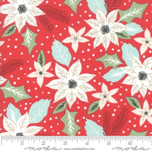 Moda Fabric - Little Tree - Lella Boutique - Bouquet Red #5091 13