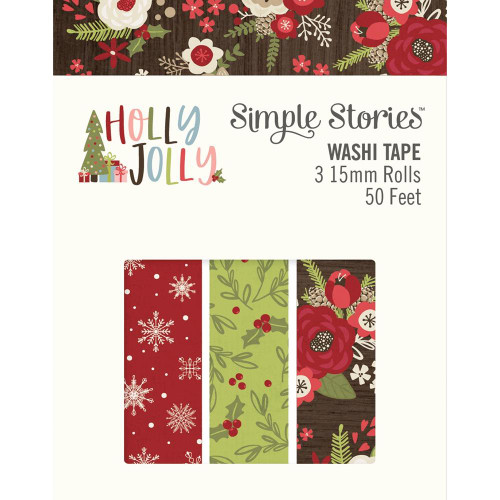 Carpe Diem - Simple Stories - Holly Jolly Washi Tape - Set of 3