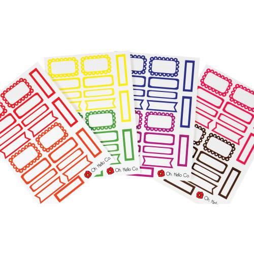 Oh Hello Co - Planner Stickers - Rainbow Functional