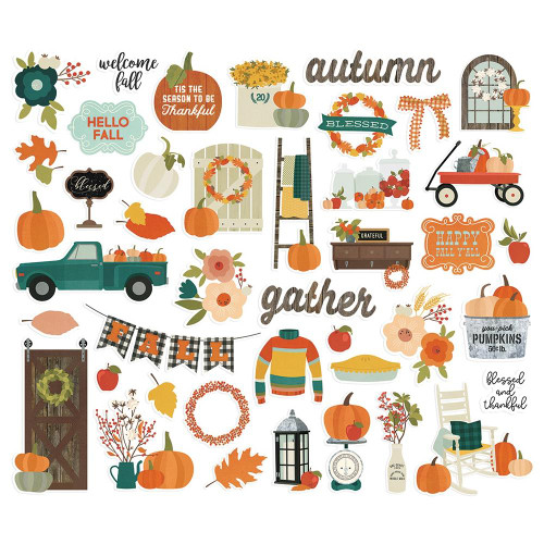 Carpe Diem - Simple Stories - Fall Farmhouse Bits & Pieces Die-Cuts