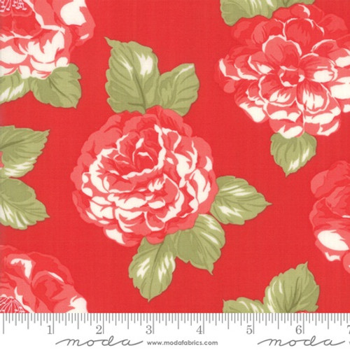 Moda Fabric - Early Bird - Bonnie & Camille - Blooms Red  #55190 11