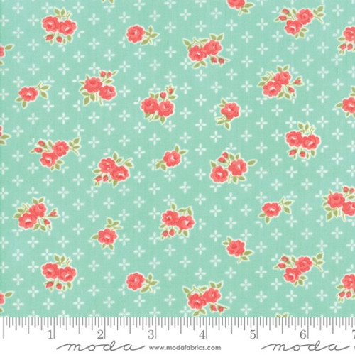 Moda Fabric - Early Bird - Bonnie & Camille - Sweet Aqua #55191 12