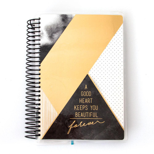 Paper House - Black and Gold Geometric - 12 Month Mini Planner (Undated, Horizontal)