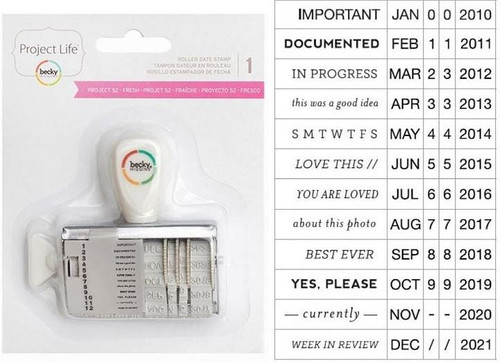 American Crafts - Project 52 Fresh - Roller Phrase & Date Stamp