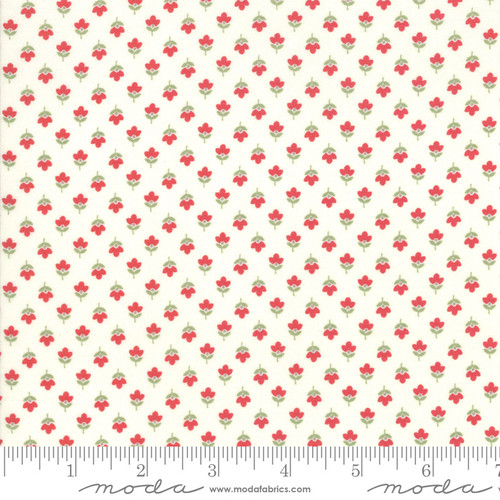 Moda Fabric - At Home - Bonnie & Camille - Cream Red #55207 16