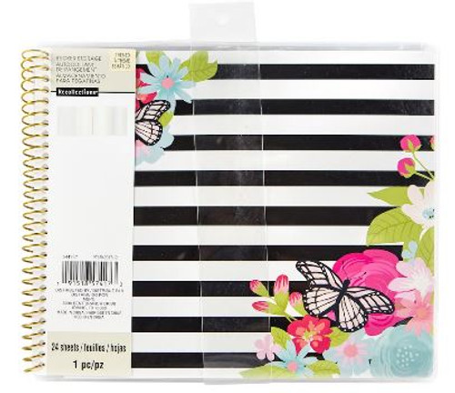 Recollections - Floral Stripe Spiral Sticker Album