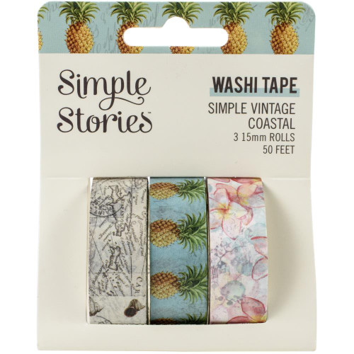 Carpe Diem - Simple Stories - Simple Vintage Coastal Washi Tape - Set of 3