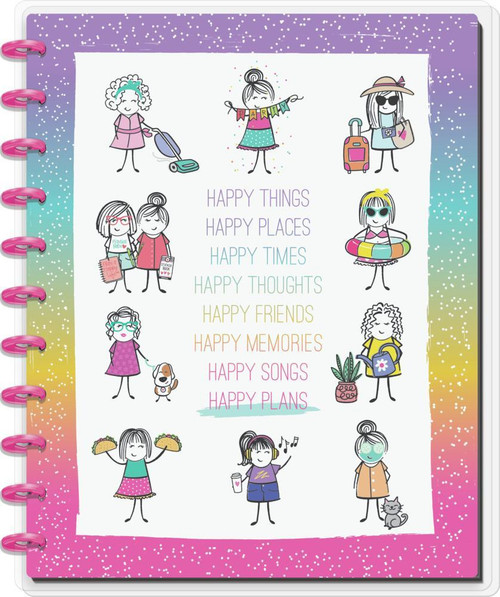 The Happy Planner - Me and My Big Ideas - BIG Happy Notes™- Stick Girls Happy Plans (Dotted Line)