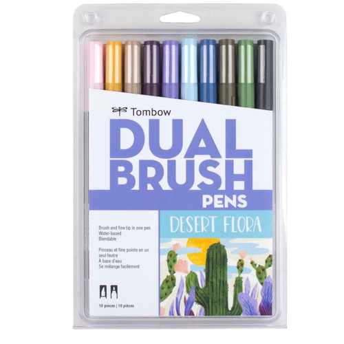 Tombow - Dual Brush Pen Art Markers - Set of 10 - Desert Flora