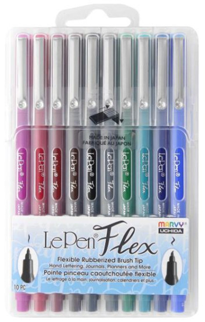 Le Pen Flex - Brush Tip - Primary - Set of 10