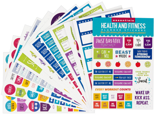 Peter Pauper Press - Essentials Health & Fitness Planner Stickers