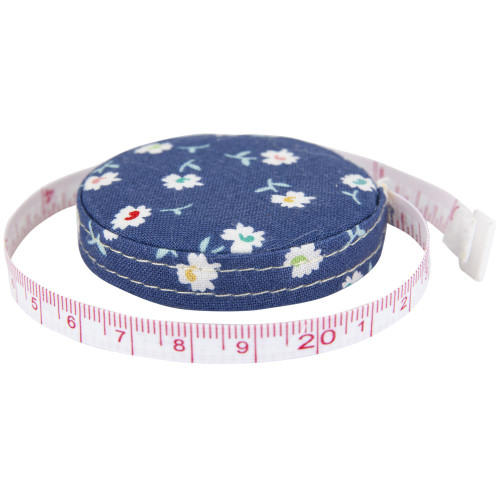 Riley Blake Designs - Lori Holt of Bee in my Bonnet - Tape Measure - Vintage Happy 2 - Denim