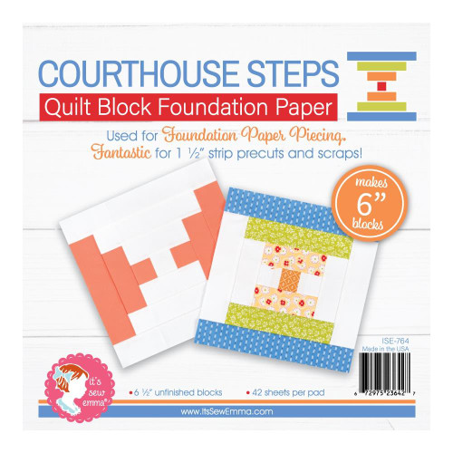 It's Sew Emma - Quilt Block Foundation Paper - 6" Courthouse Steps