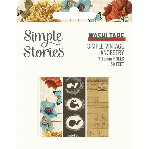 Carpe Diem - Simple Stories - Simple Vintage Ancestry Washi Tape - Set of 3