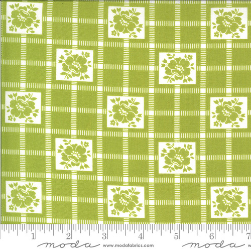 Moda Fabric - Shine On - Bonnie & Camille - Check Green #55212 16