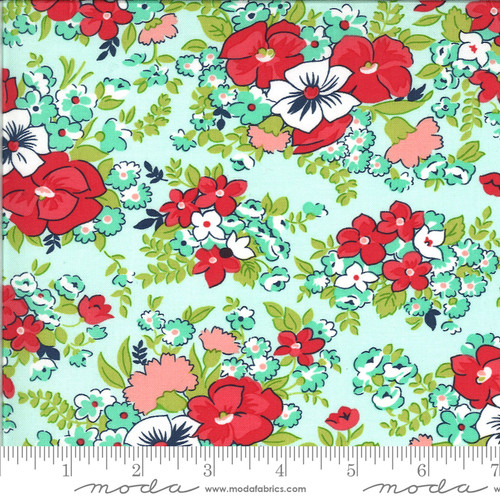 Moda Fabric - Shine On - Bonnie & Camille - Meadow Aqua #55213 13