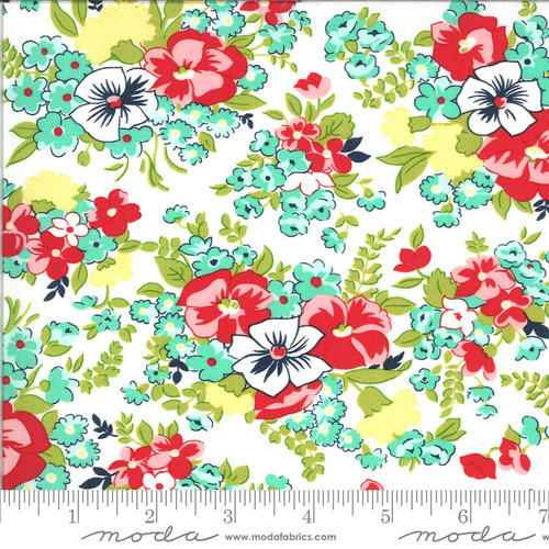 Moda Fabric - Shine On - Bonnie & Camille - Meadow White #55213 20