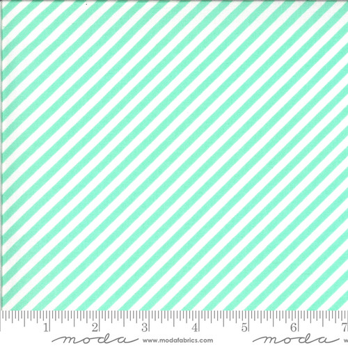 Moda Fabric - Shine On - Bonnie & Camille - Stripe Aqua #55215 13