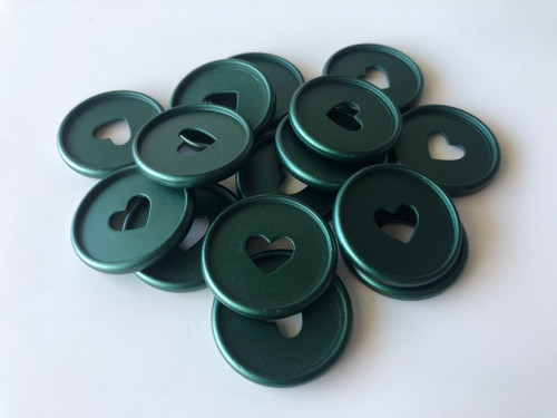 Plastic Planner Discs - Medium (35mm) - Matte Dark Green - Set of 11