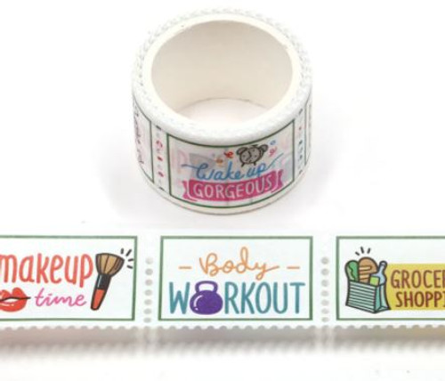 Washi Tape - Daily Tasks - Perforated Stamp