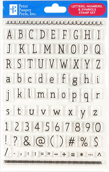 Peter Pauper Press - Letters, Numbers & Symbols Clear Stamp Set