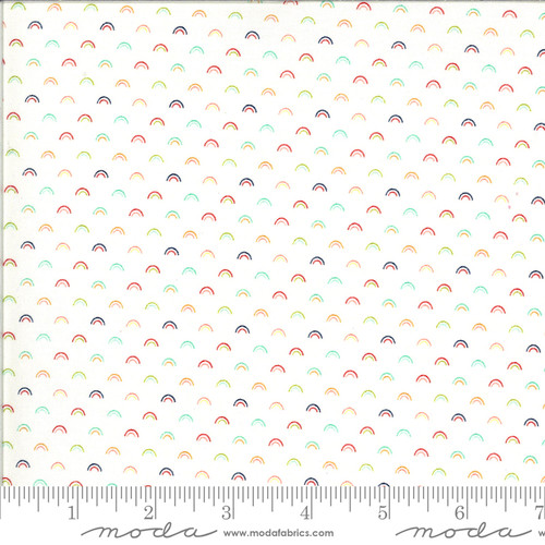 Moda Fabric - Shine On - Bonnie & Camille - Over Rainbow White Multi #55218 20