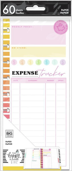 The Happy Planner - Me and My Big Ideas - Savvy Saver Classic Half Sheet Filler Paper - Budget Tracker