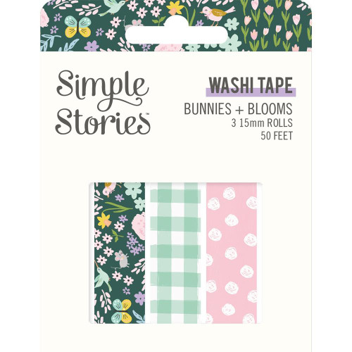 Carpe Diem - Simple Stories - Bunnies & Blooms Washi Tape - Set of 3