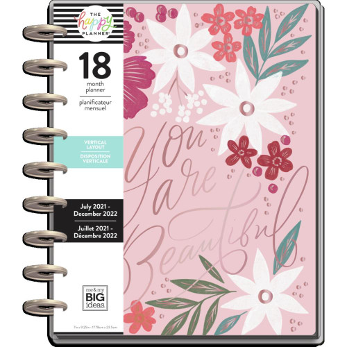 The Happy Planner - Me and My Big Ideas - Classic Happy Planner - 2021-2022 Spring Garden - 18 Months (Dated, Vertical)