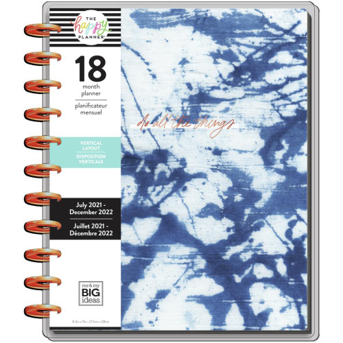 The Happy Planner - Me and My Big Ideas - Big Happy Planner - 2021-2022 Indigo - 18 Months (Dated, Vertical)