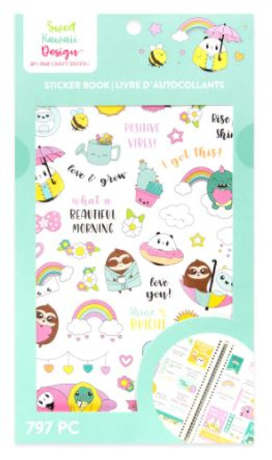 Craft Smith - Sweet Kawaii Design - Sticker Book - Positive Vibe