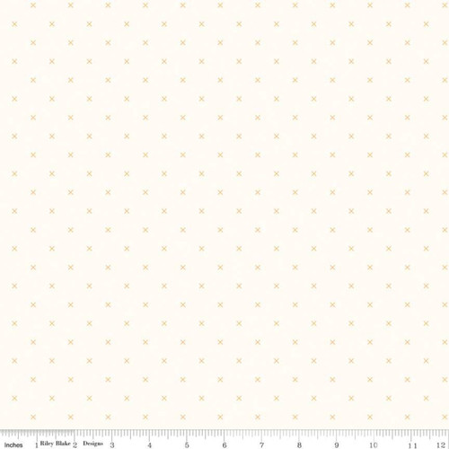 Riley Blake Fabric - Bee Cross Stitch - Lori Holt - Cloud Daisy #C747-DAISY