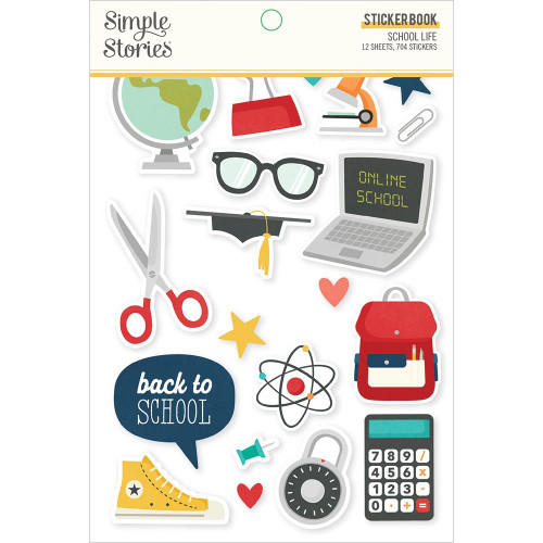 Carpe Diem - Simple Stories - A5 Sticker Book - School Life