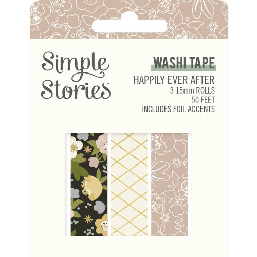 Carpe Diem - Simple Stories - Happily Ever After Washi Tape - Set of 3