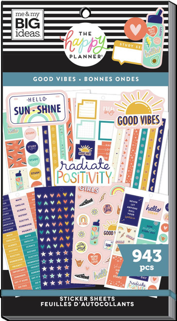 The Happy Planner - Me and My Big Ideas - Value Pack Stickers - Student - Good Vibes (#943)