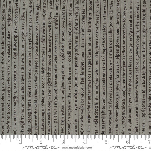 Moda Fabric - Smoke & Rust - Lella Boutique - Stone Mountain Speak Text #5131 14