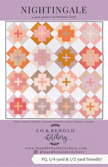 Lo & Behold Stitchery by Brittany Lloyd -  Quilt Pattern - Nightingale