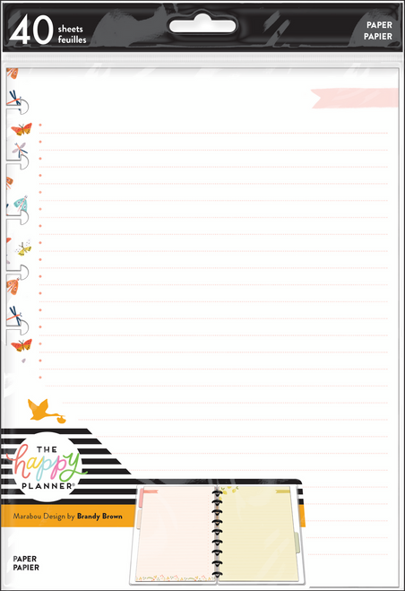 The Happy Planner - Me and My Big Ideas - Classic Filler Paper - x Marabou Design Life is Sweet (Checklist, Dot Lined)